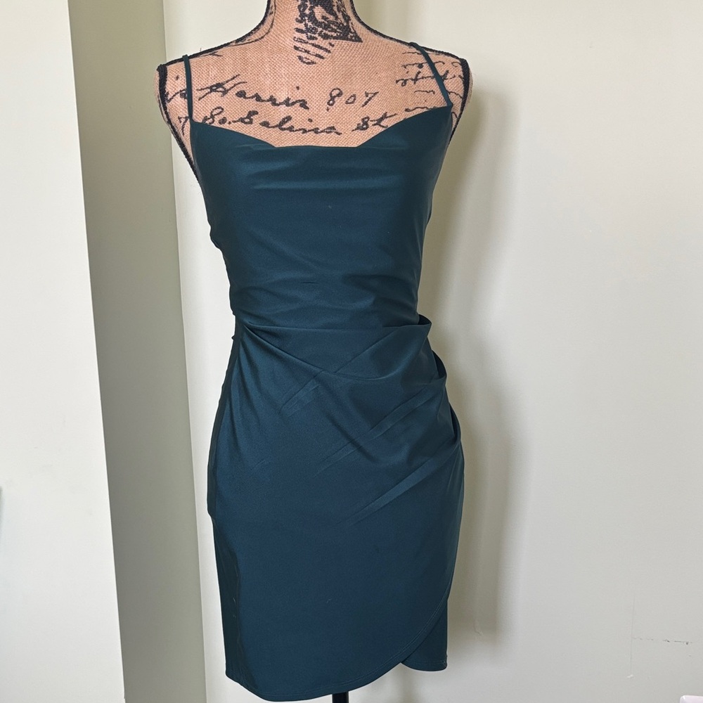 Windsor Teal Mini Dress